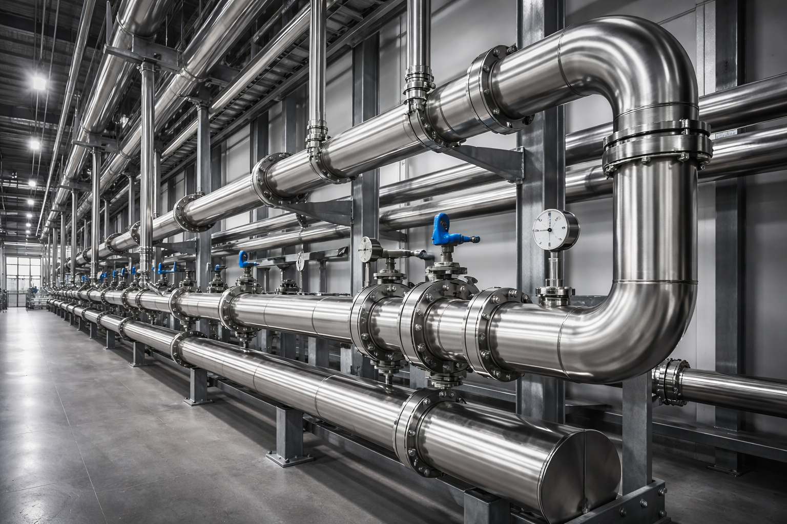 Instalación industrial de tuberías